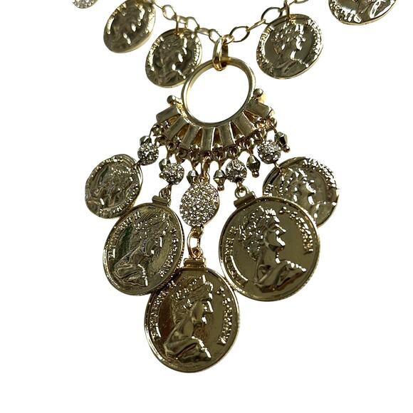 INC International Concepts Coin Drop Necklace - Picture 2 of 4